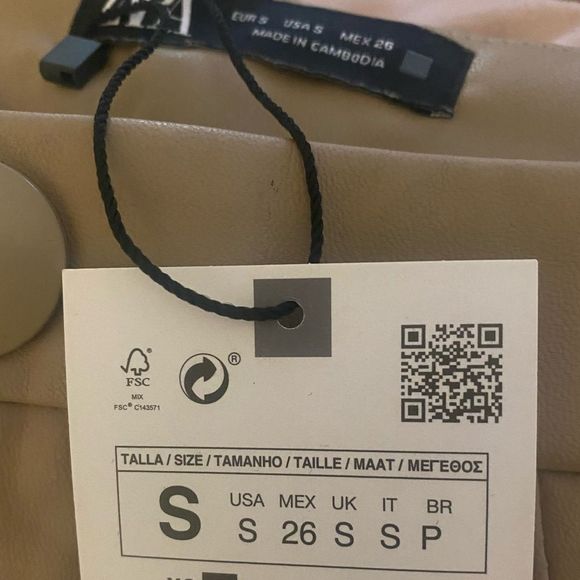 NWT ZARA FAUX LEATHER LEGGINGS - Picture 8 of 8